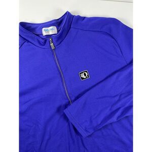 PEARL IZUMI Mens Heavy Weight Long Sleeve 1/2 Zip Cycling Jersey XL Blue Purple